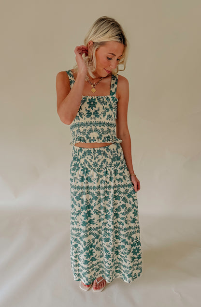 Z SUPPLY LEYA TERA PAISLEY SMOCKED TOP