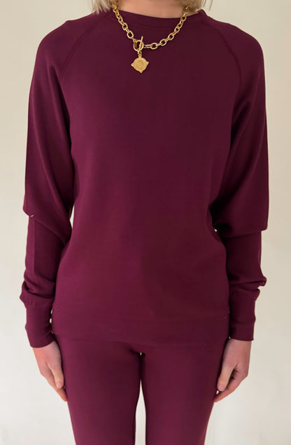 SOFTIES DREAMTECH CREW TUNIC WITH SIDE ZIP AND FLOOD PANT