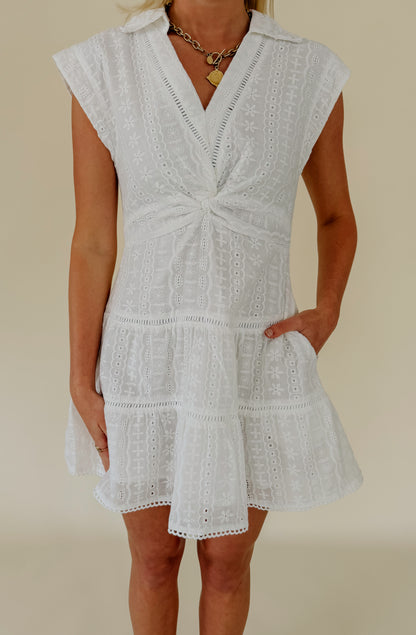 THE EMERSON EYELET MINI DRESS