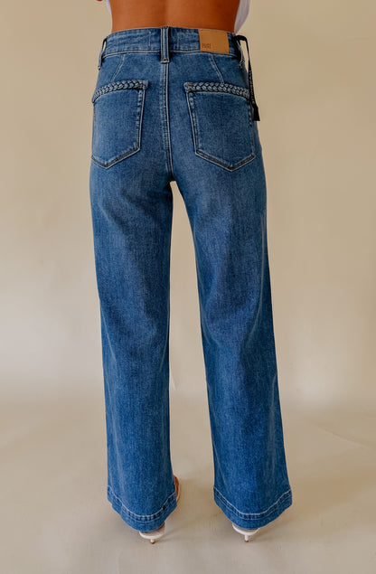 PAIGE ANESSA 31" WITH BRAIDED POCKET EDGE DENIM