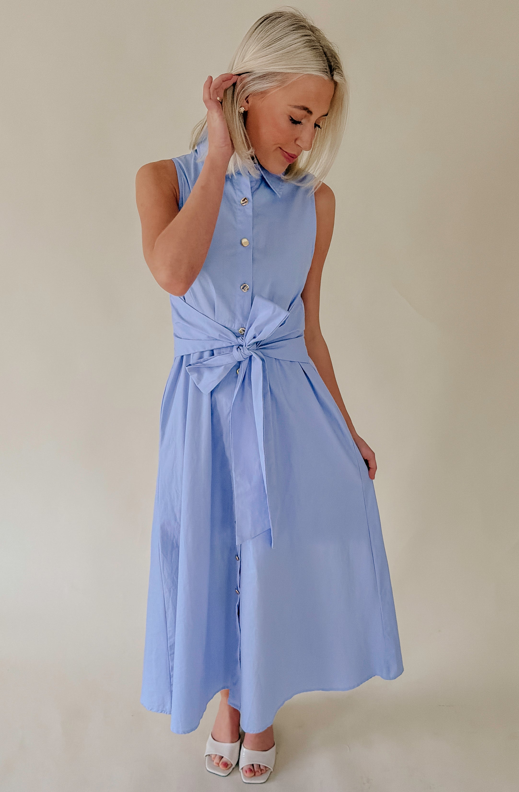 THE MIKAYLA BUTTONED MIDI DRESS