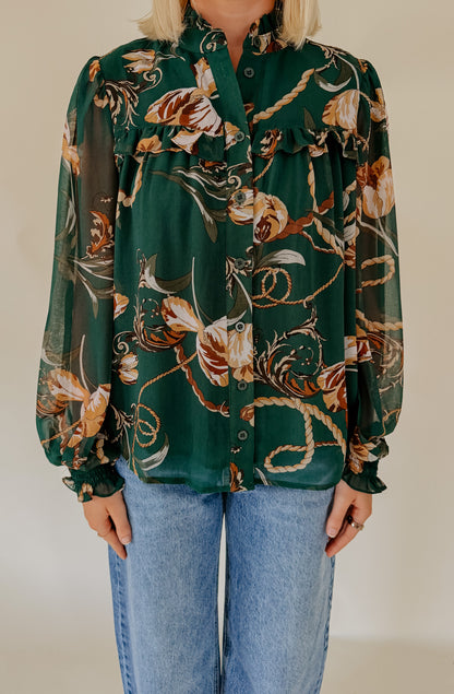 RODEO DRIVE BUTTONED BLOUSE