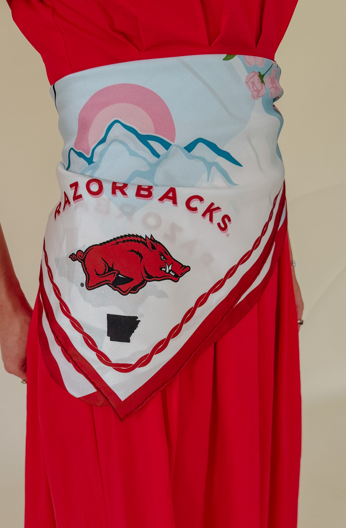 SATURDAY SILKS ARKANSAS RAZORBACKS MULTI-USE SCARF