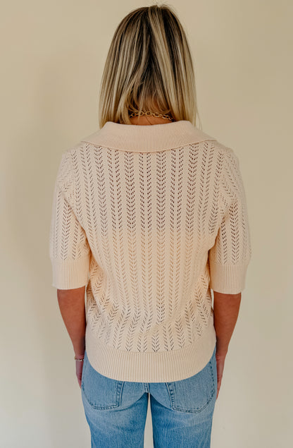 BEACHY KEEN OPEN KNIT SWEATER