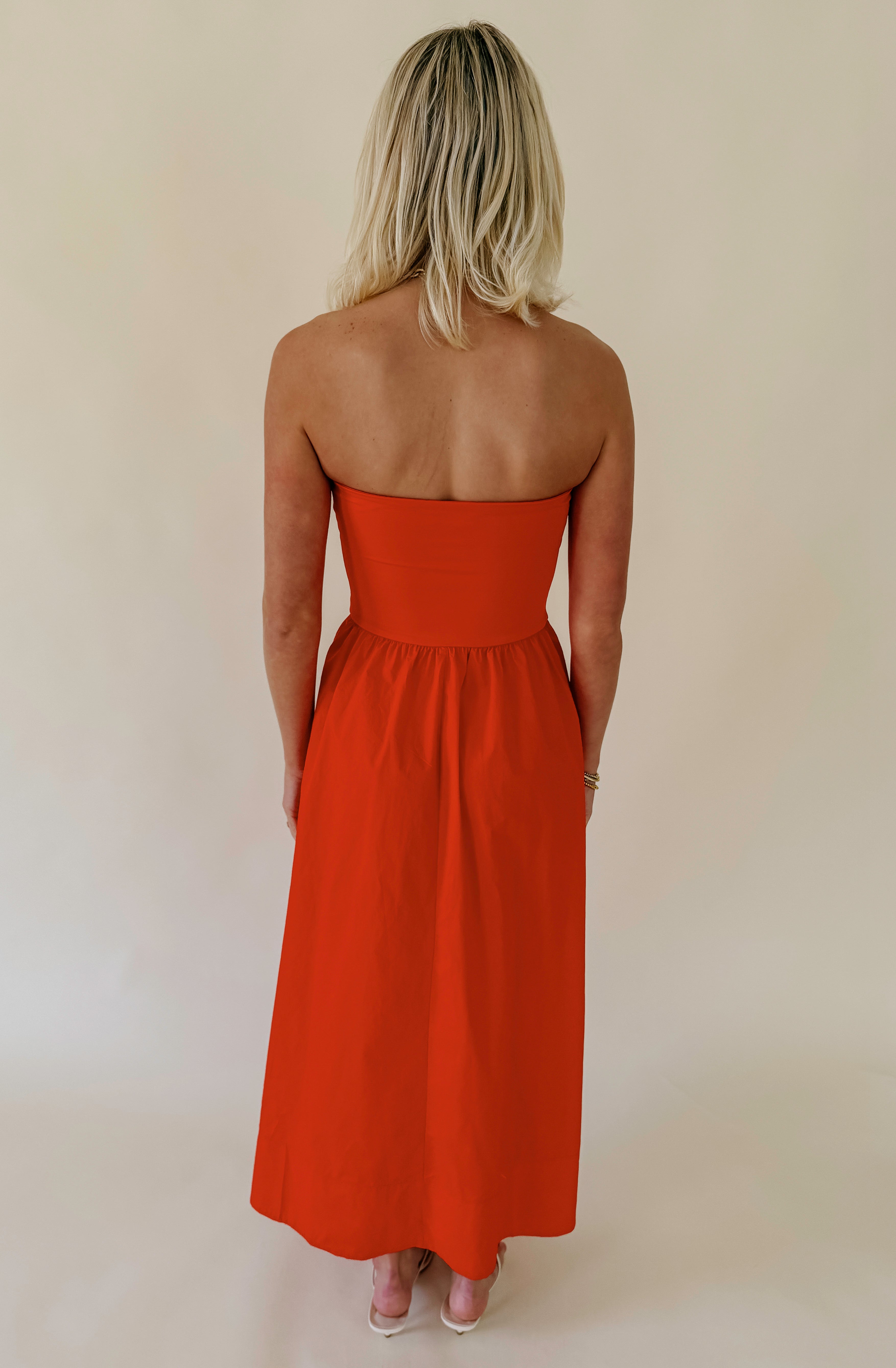 Z SUPPLY SUNSOUGHT STRAPLESS MIDI DRESS