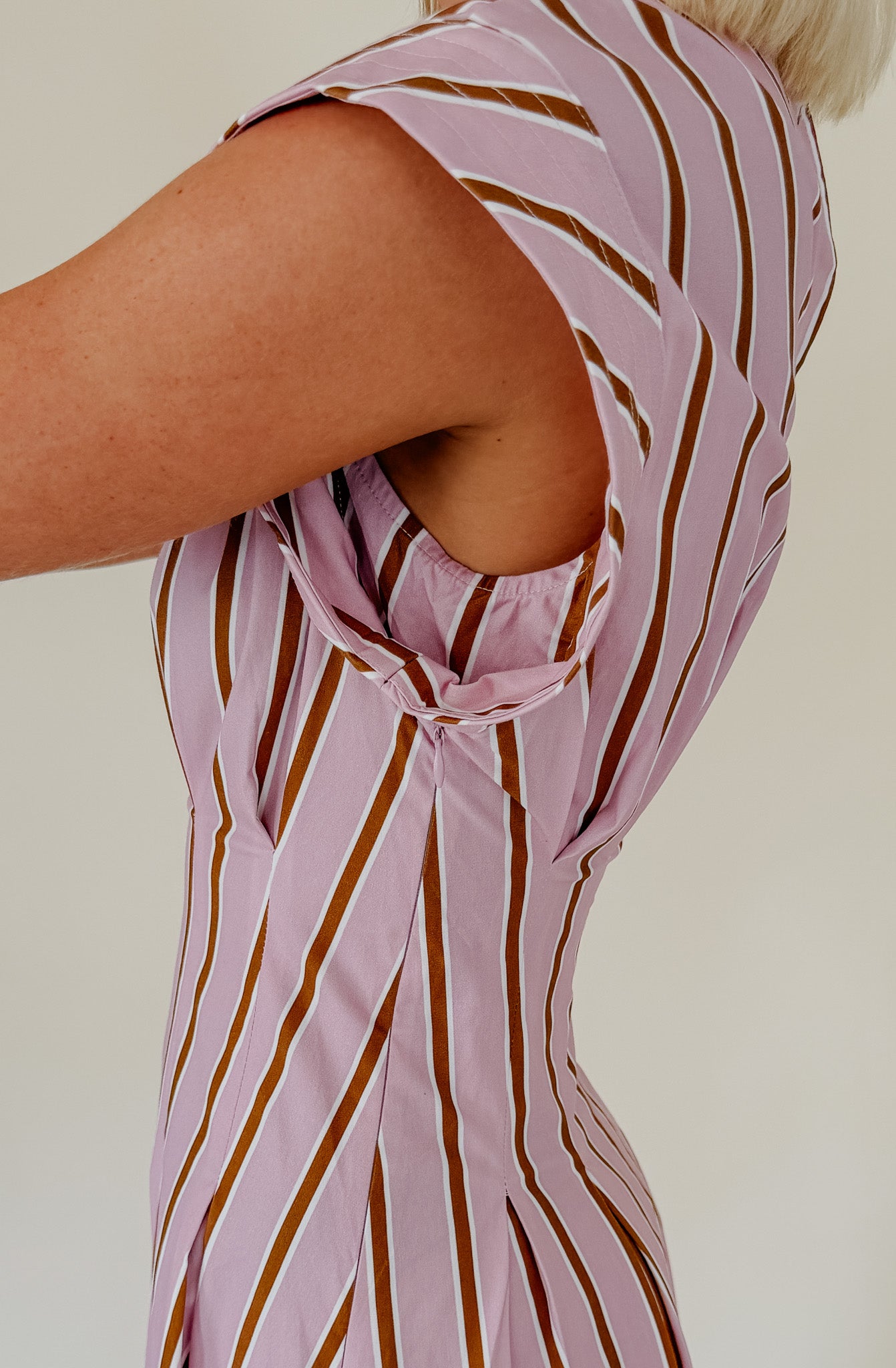 THE ONE OF A KIND POPLIN BLEND MIDI DRESS