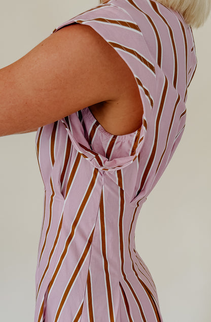 THE ONE OF A KIND POPLIN BLEND MIDI DRESS