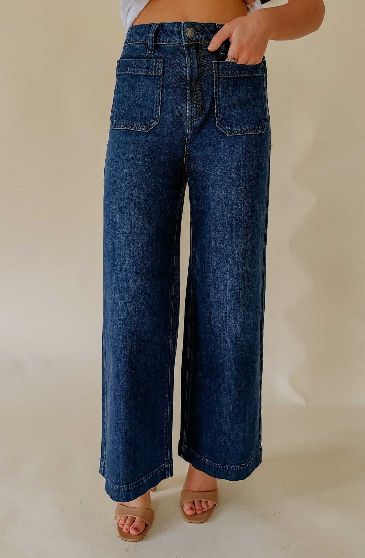 SILVER VINTAGE WIDE LEG JEAN