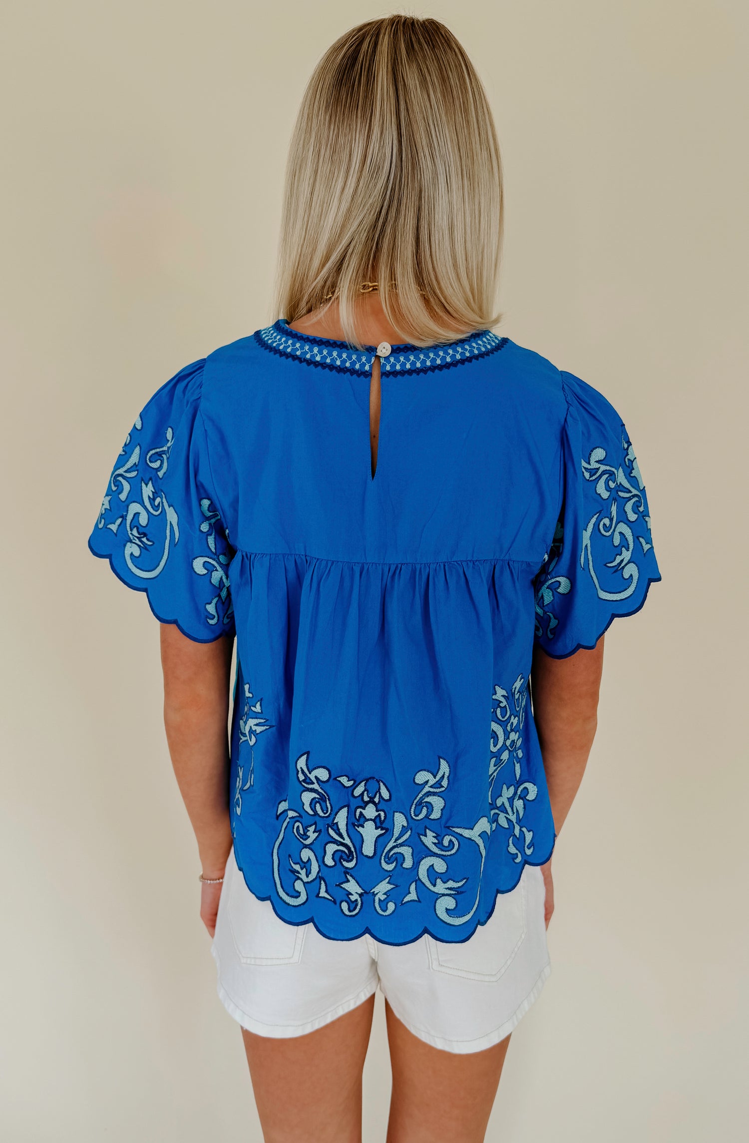 FOR FUN EMBROIDERED BLOUSE