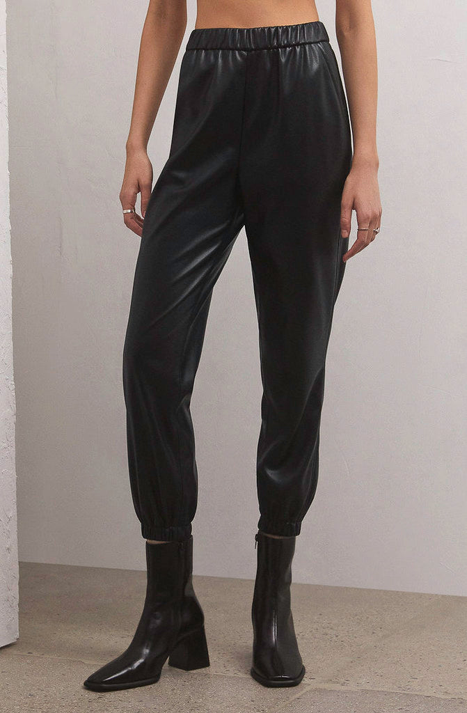 Z SUPPLY LENORA FAUX LEATHER JOGGER