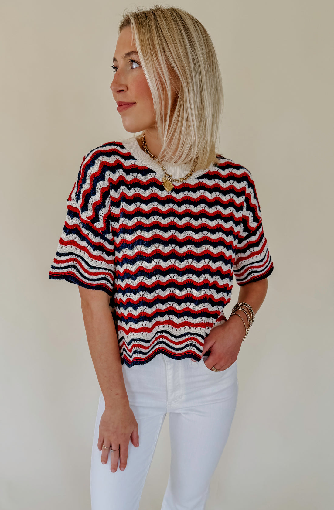 WAVE AFTER WAVE LOOSE KNIT SWEATER