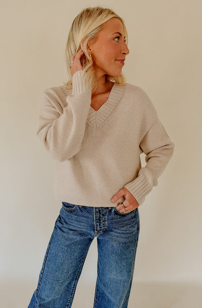 Z SUPPLY CLOUD SPUN V- NECK SWEATER