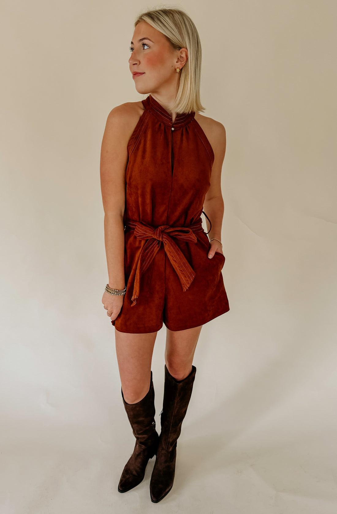 CIEBON LOUISE HALTER NECK ROMPER