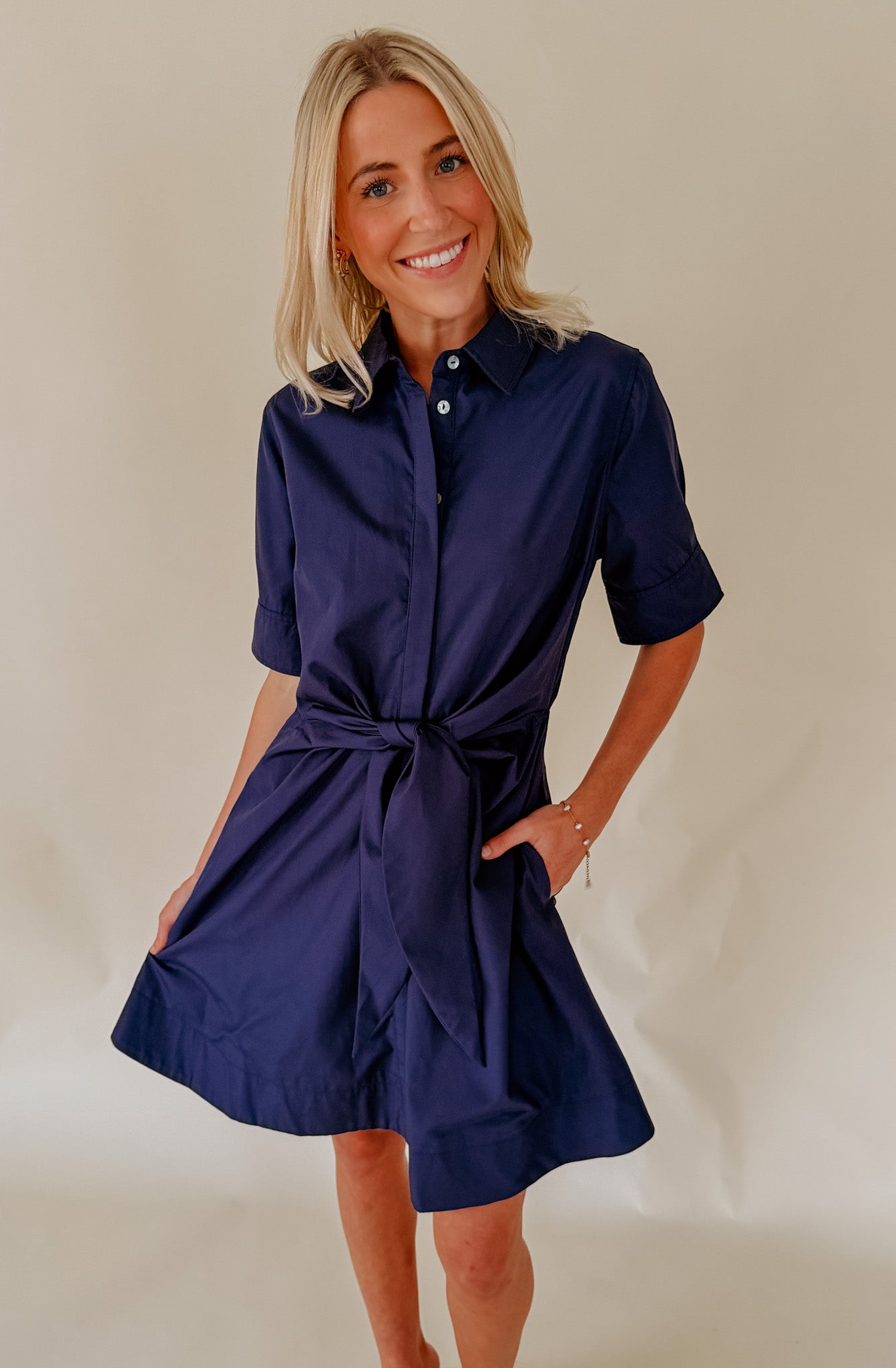 THE ARABELLA POPLIN BLEND MINI DRESS