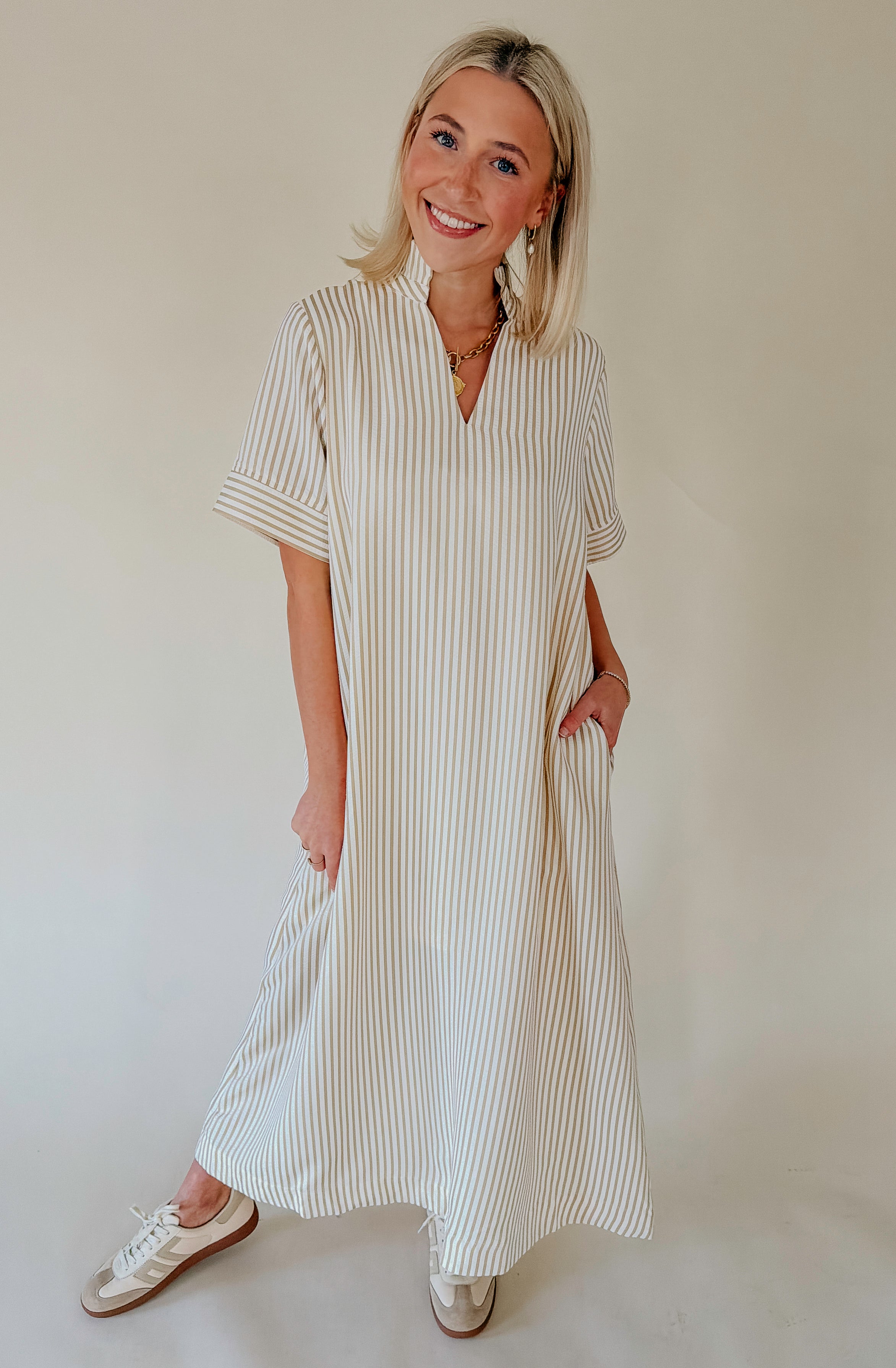DAYS LIKE THIS STRIPED MIDI