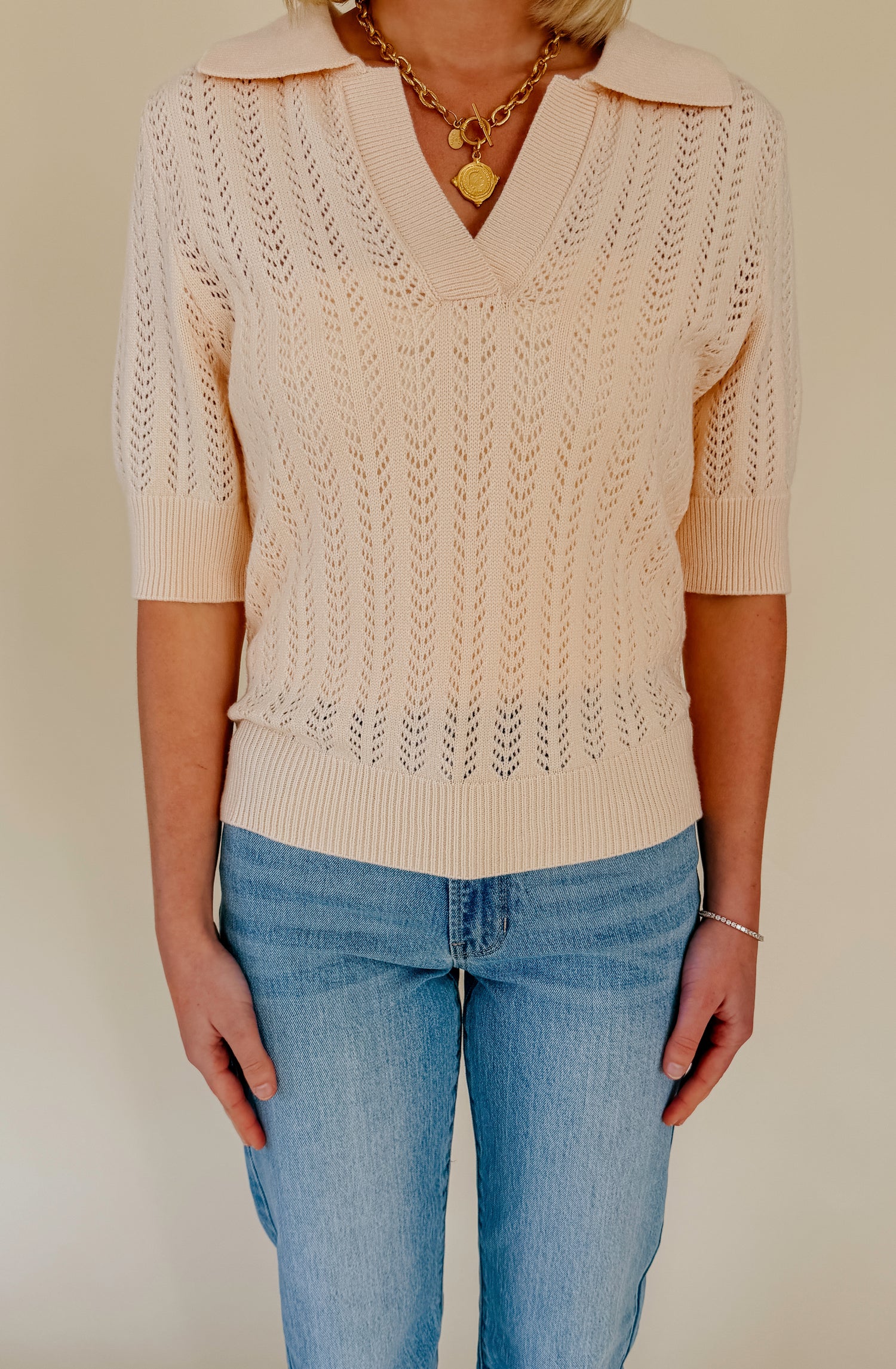 BEACHY KEEN OPEN KNIT SWEATER