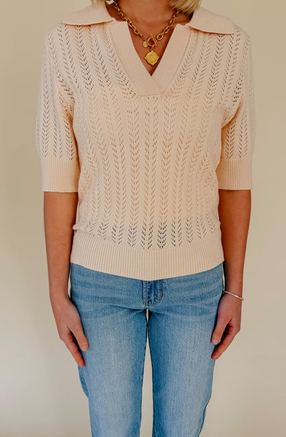 BEACHY KEEN OPEN KNIT SWEATER