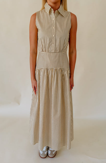 THE ESSENTIAL DROP WAIST MIDI DRESS
