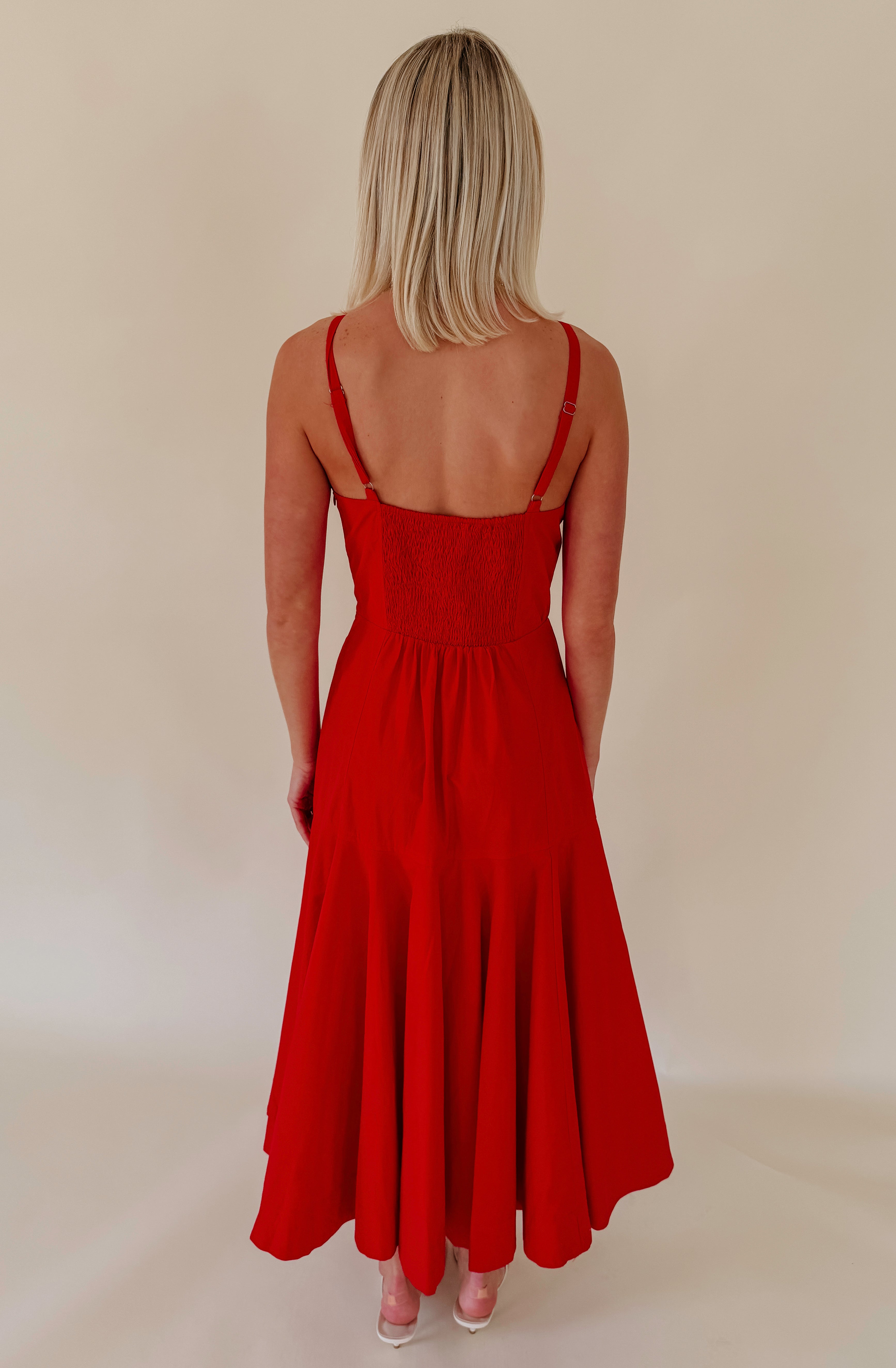 THE RUBY POPLIN BLEND MIDI DRESS