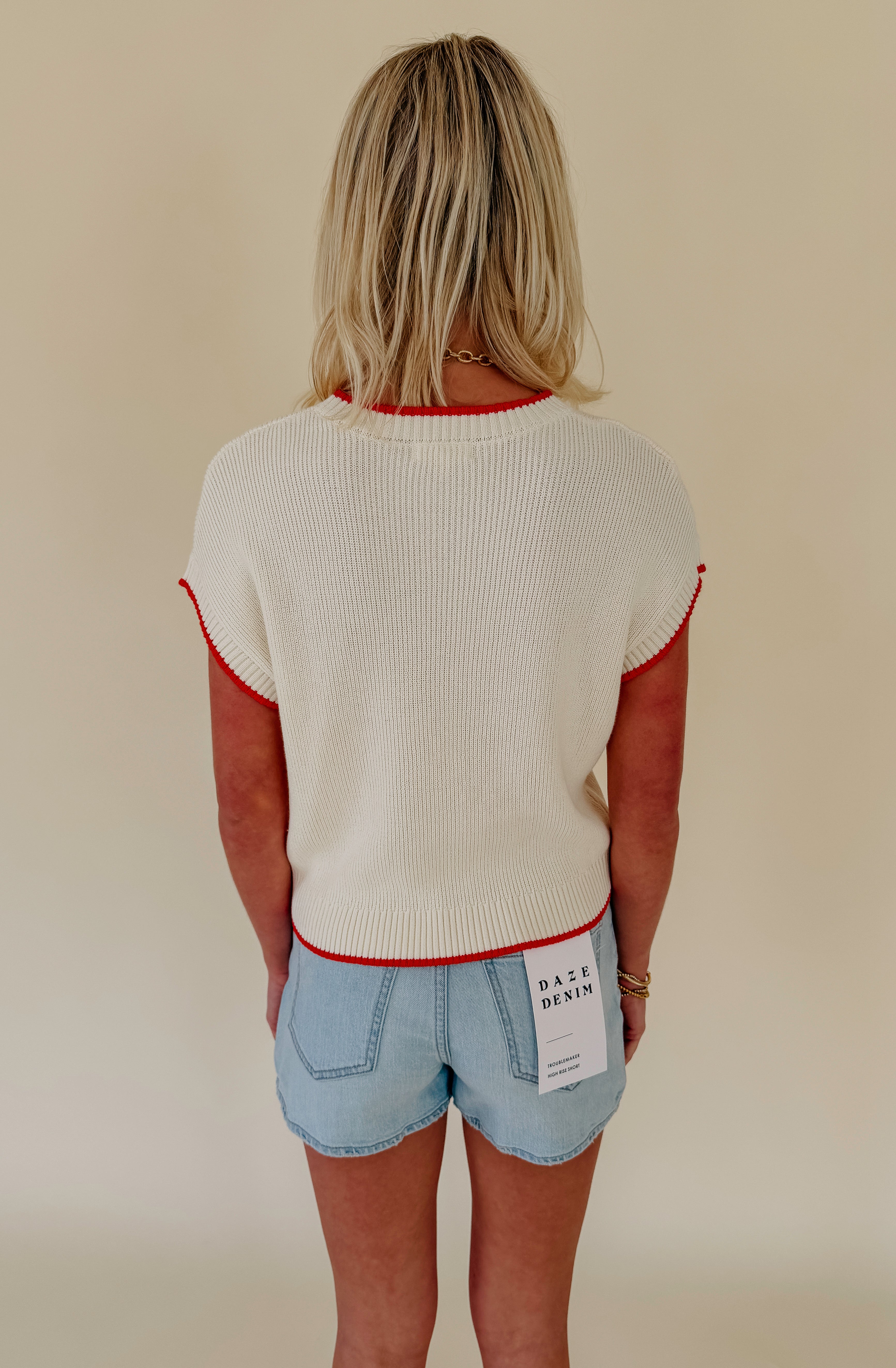 Z SUPPLY SLEEVELESS PATRIOT SWEATER
