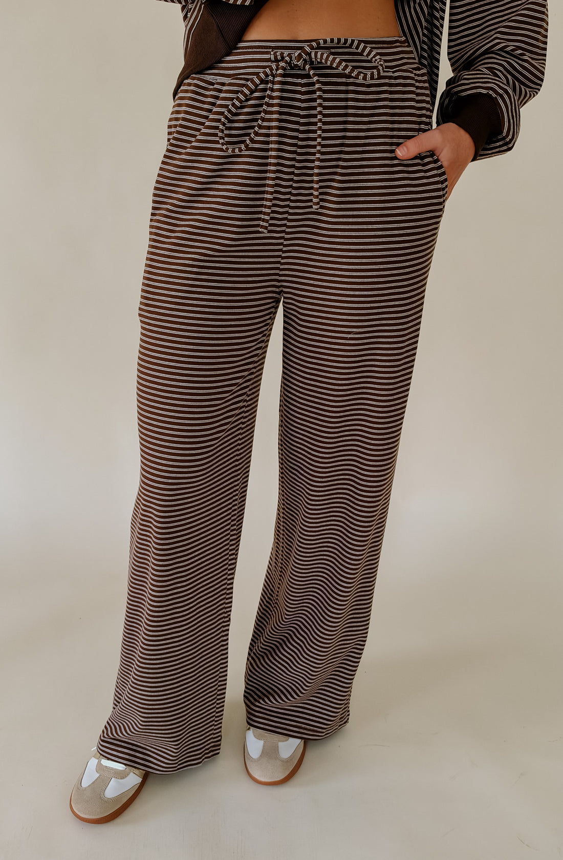 ESPRESSO STRIPED LOUNGE PANT