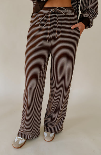 ESPRESSO STRIPED LOUNGE PANT