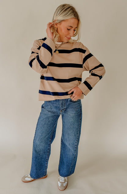 STRIPED TO PERFECTION OVERSIZED RELAXED TEE