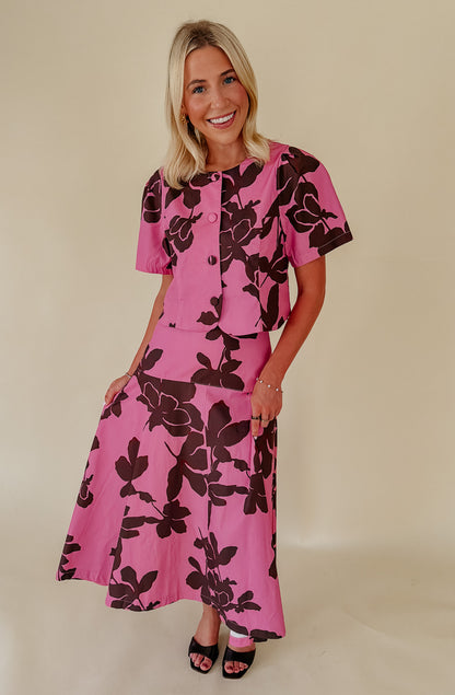 FALL FOR YOU FLORAL MIDI SKIRT