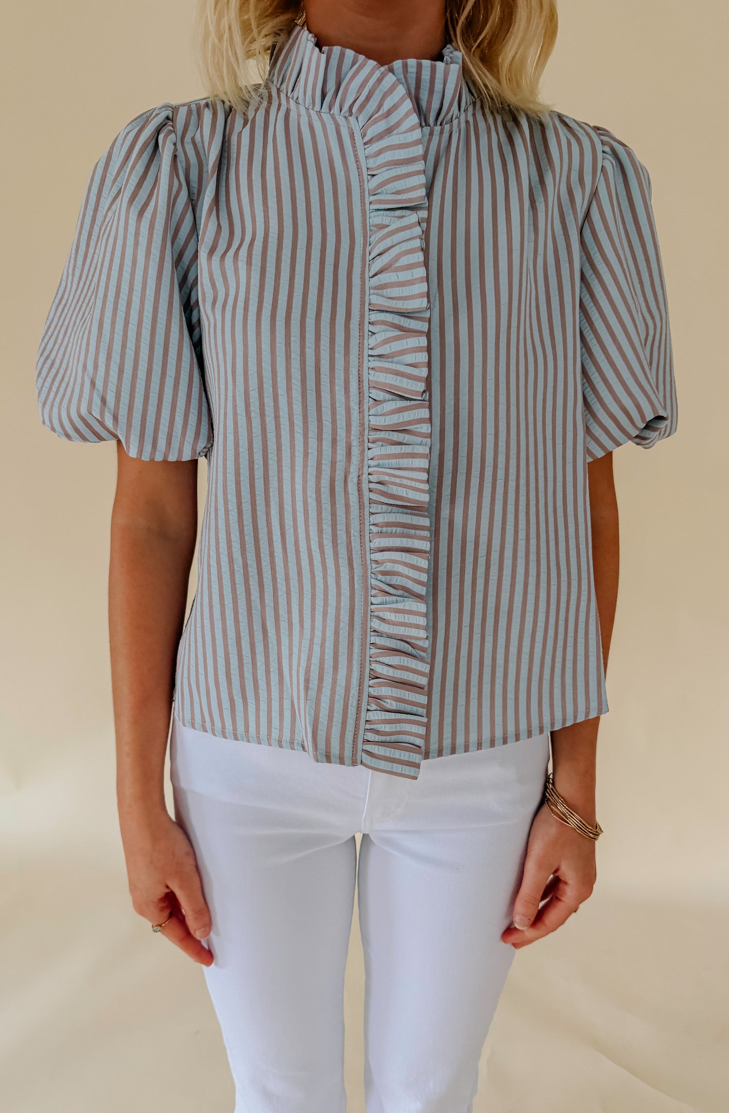 THE LAKEN STRIPED BLOUSE
