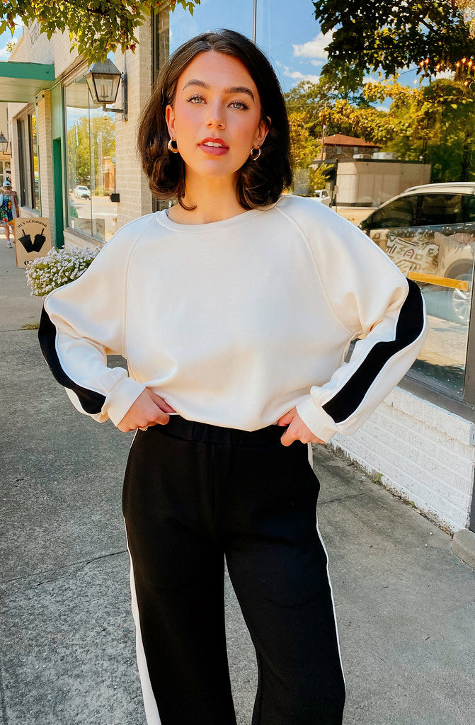 THE HADLEY COLOR BLOCKED MODAL TOP