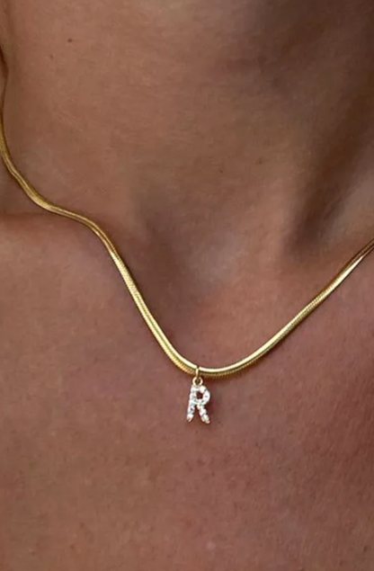 GEORGIE INITIAL SNAKE NECKLACE