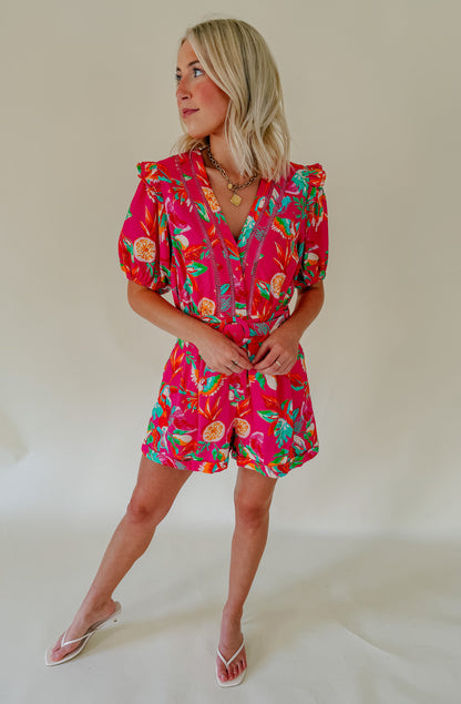 BAGS PACKED BELTED ROMPER