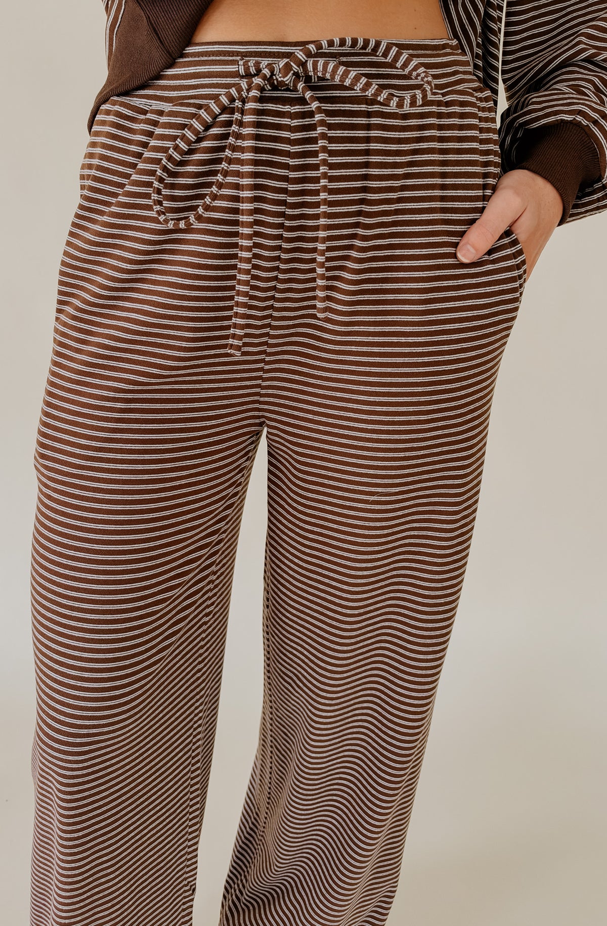 ESPRESSO STRIPED LOUNGE PANT