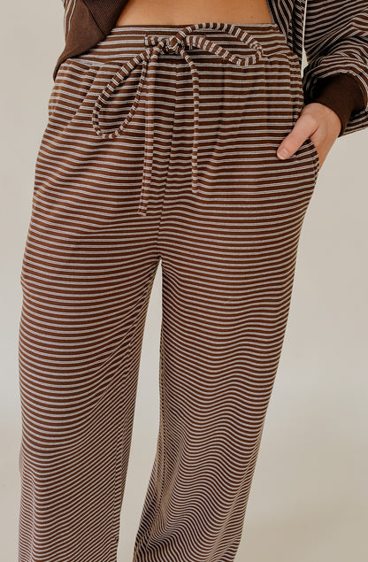 ESPRESSO STRIPED LOUNGE PANT