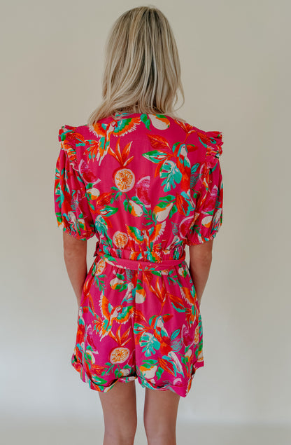 BAGS PACKED BELTED ROMPER