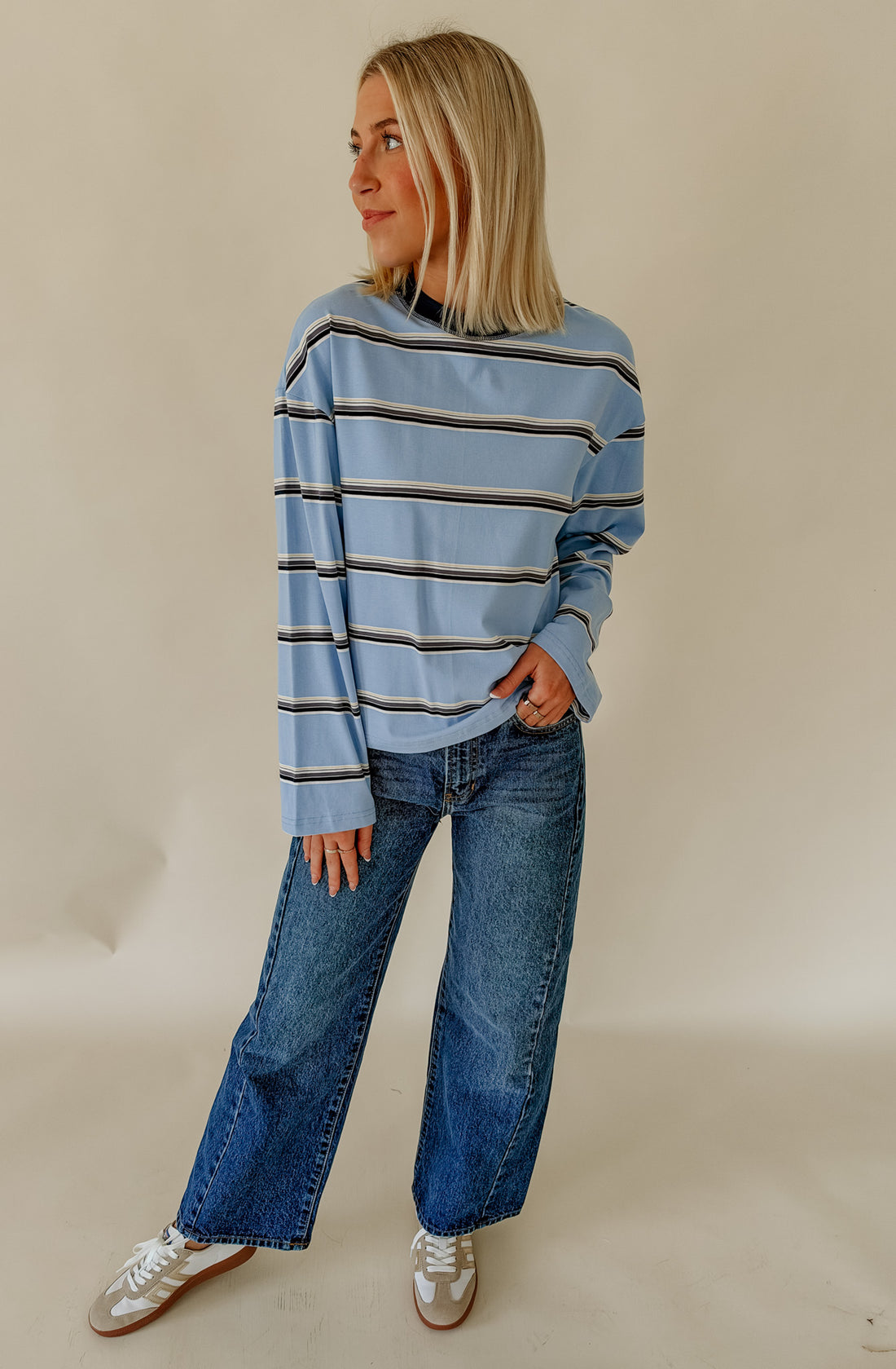 NOT YOUR BOYFRIENDS STRIPED TEE