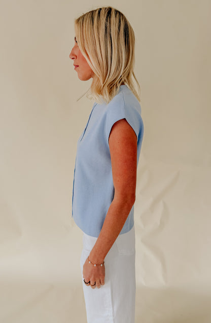 EVERYTHING IN BETWEEN BUTTONED KNIT TANK