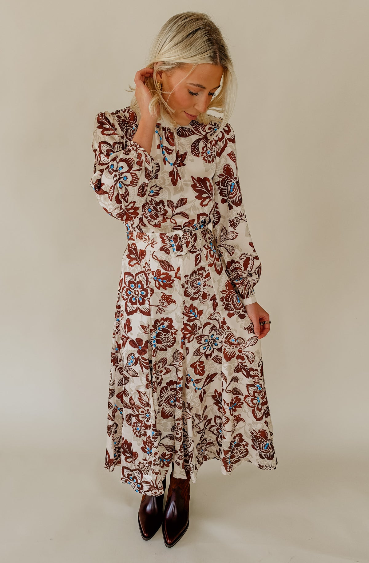 CHANGING SEASONS FLORAL MIDI DRESS