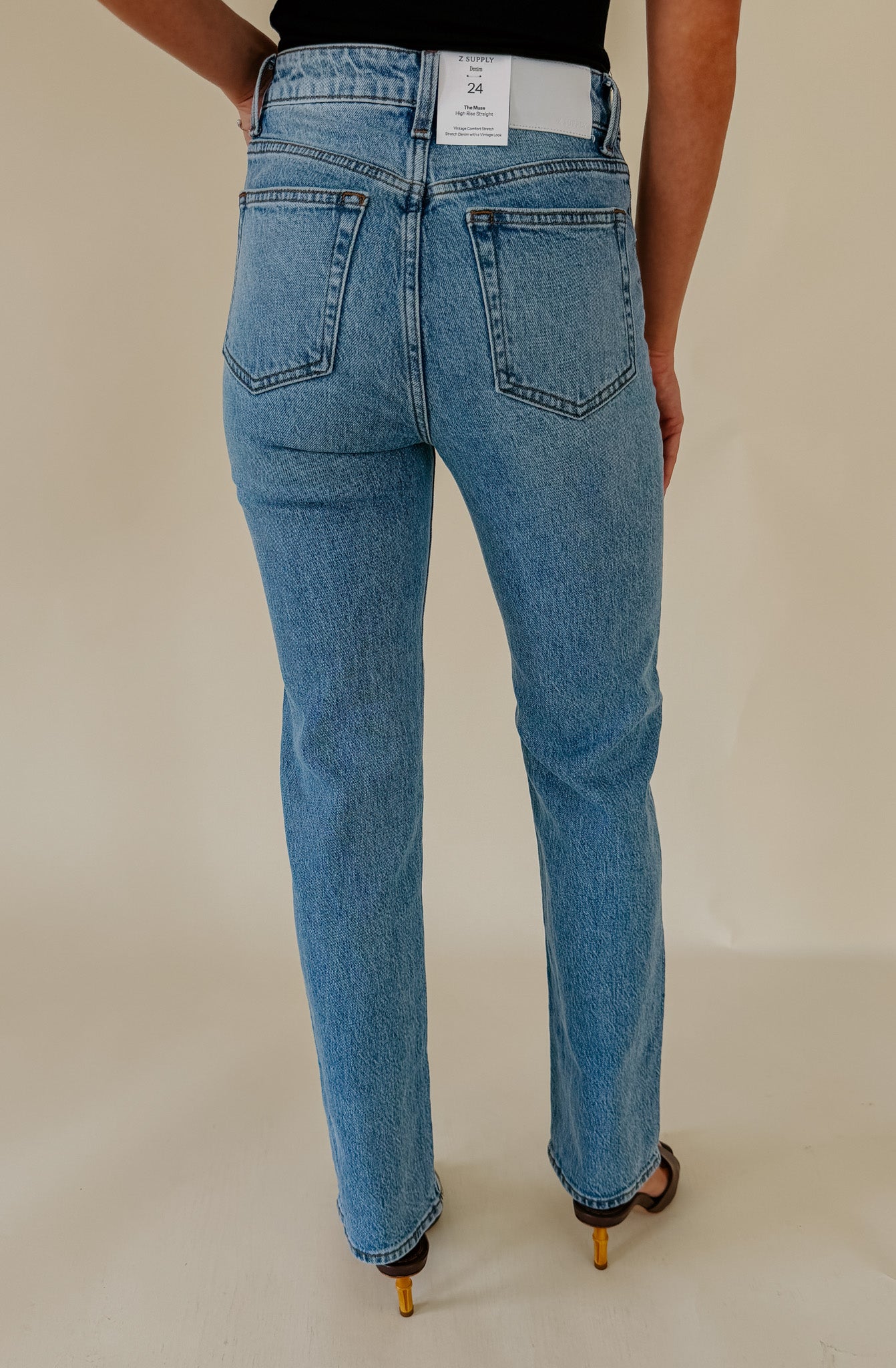 Z SUPPLY THE MUSE HIGH RISE STRAIGHT DENIM