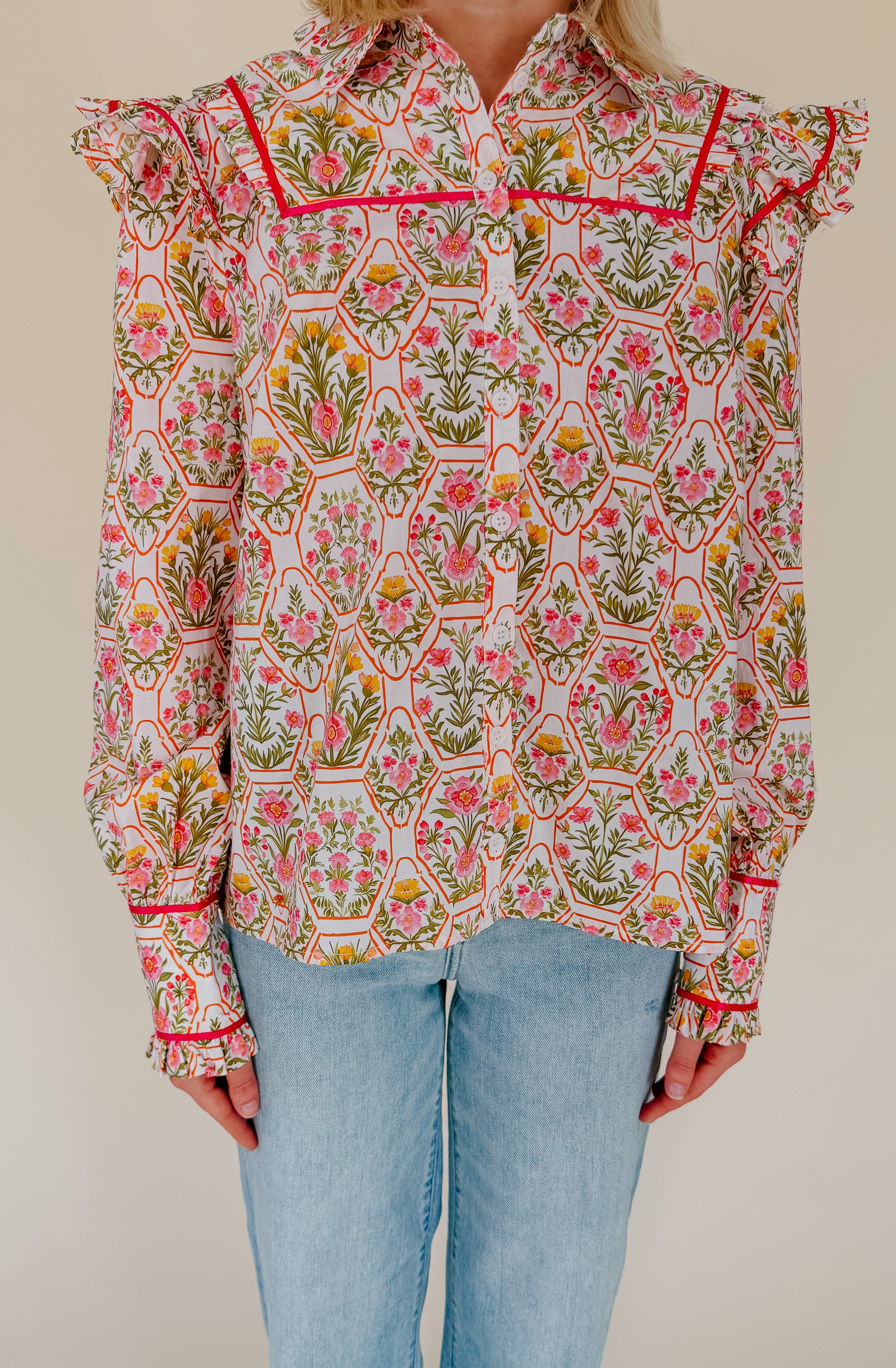 COLOR ME SPRING FLORAL BLOUSE