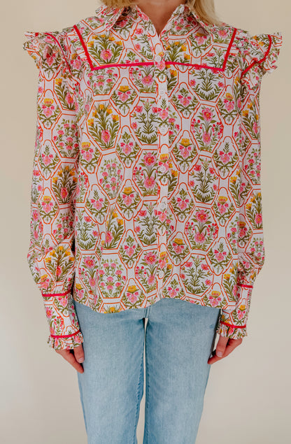 COLOR ME SPRING FLORAL BLOUSE
