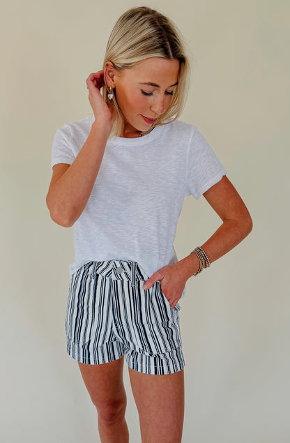 JUST BLACK HIGH RISE UTILITY CARGO SHORT