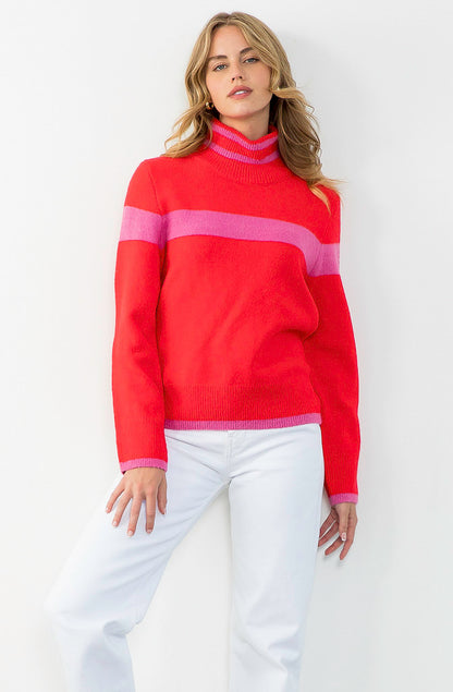 DOUBLE VISION HIGH NECK SWEATER