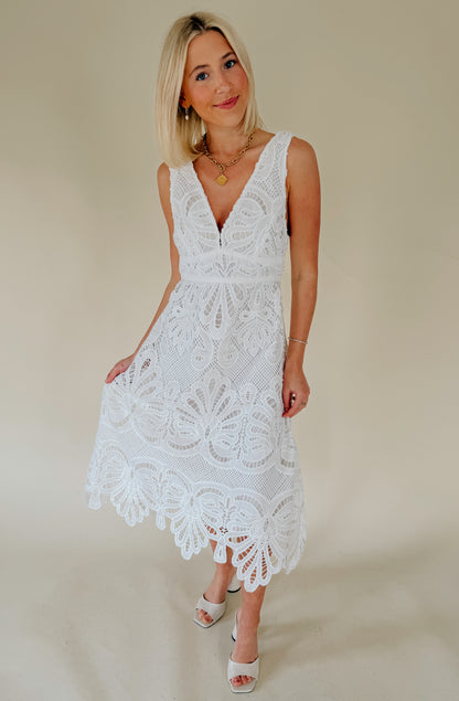 THE MORGAN LACE MIDI DRESS