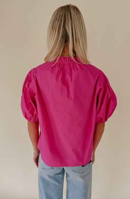 THE LILLIAN POPLIN BLEND BLOUSE