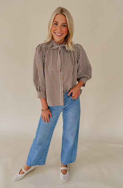 THE PENELOPE BOW BLOUSE