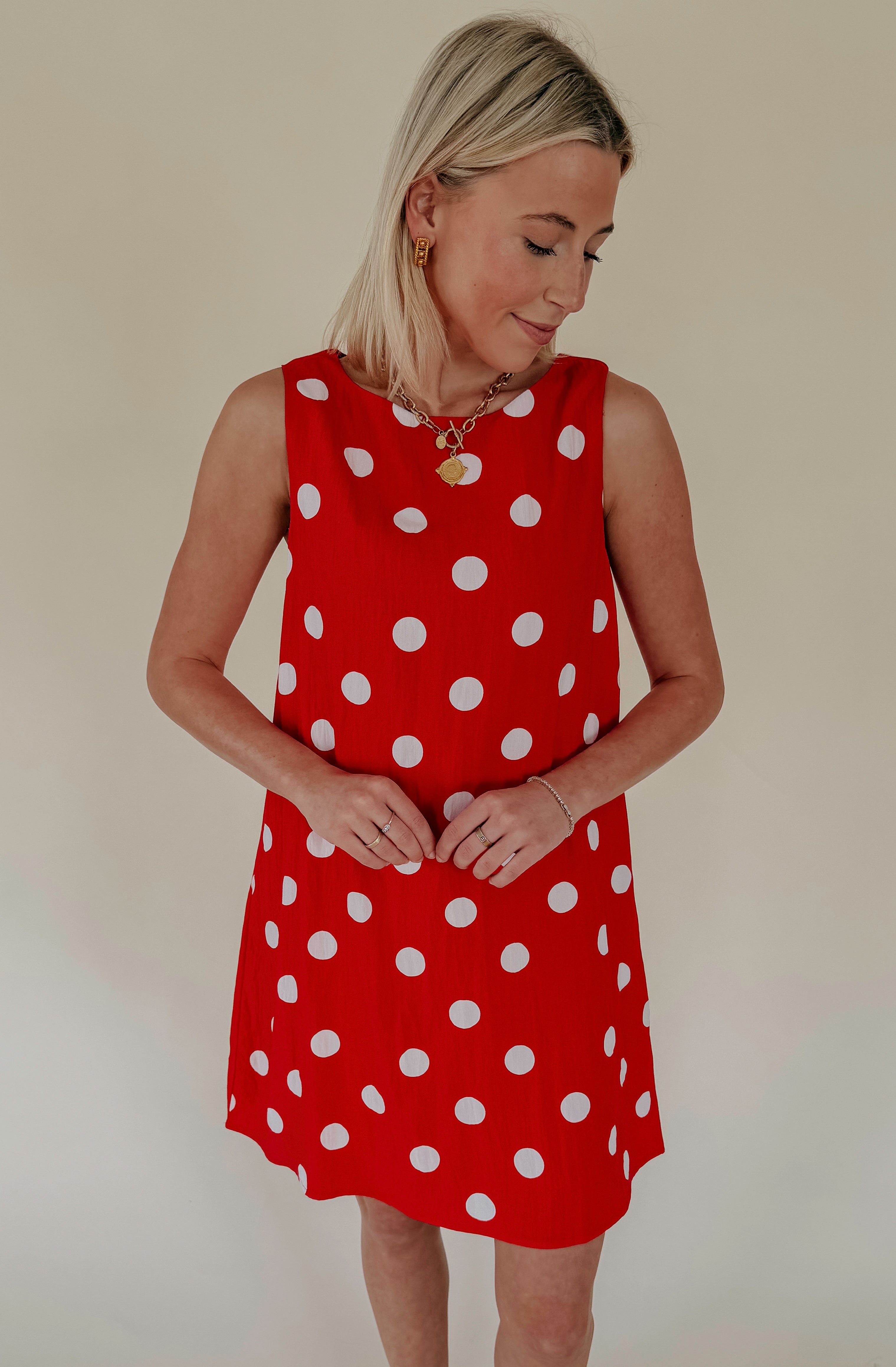 ON YOUR MIND POLKA DOT MINI DRESS