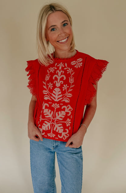 WHERE TO EMBROIDERED BLOUSE