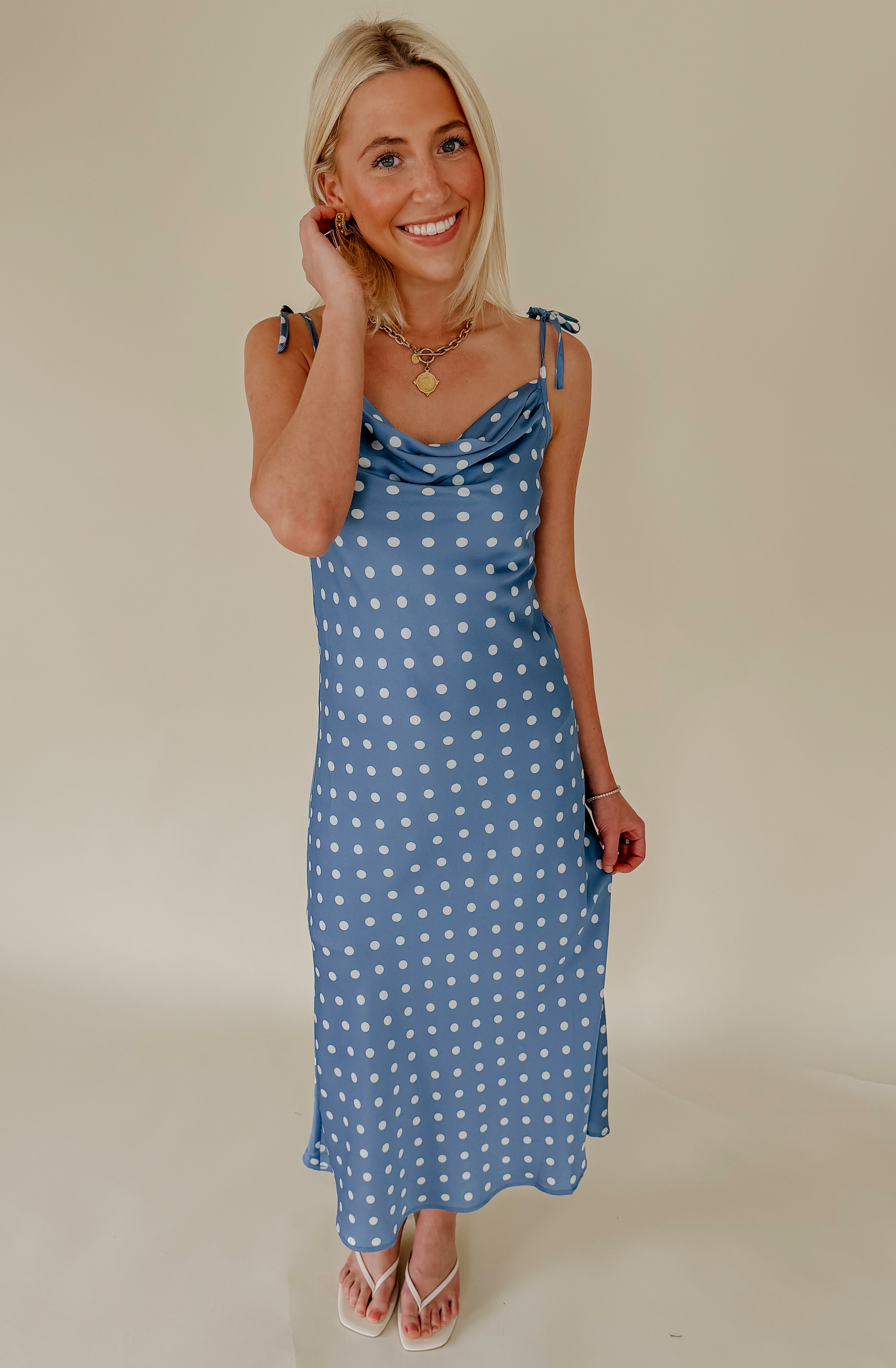 THE MADY POLKA DOT MIDI DRESS