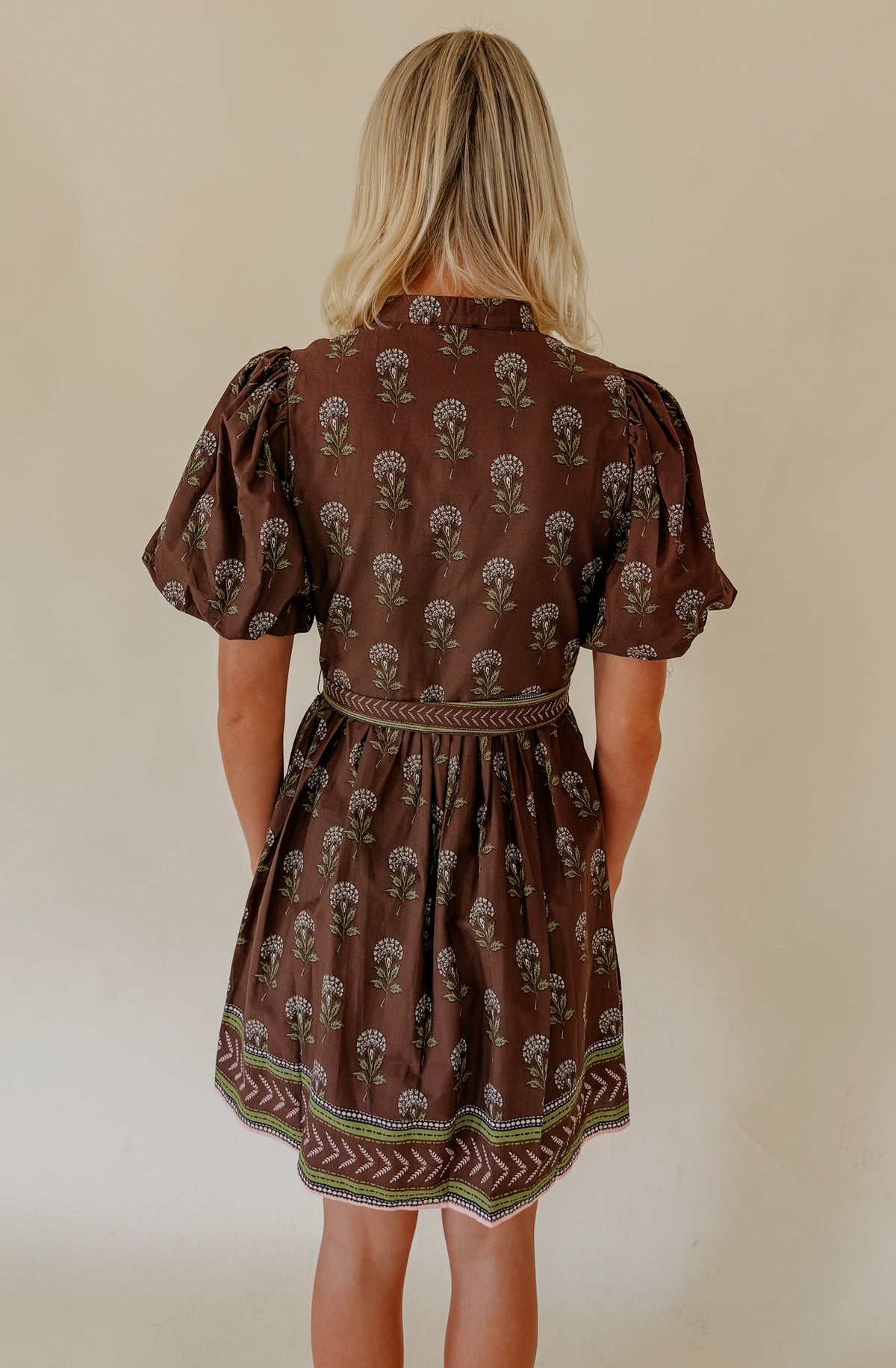 COZY COCOA BELTED MINI DRESS